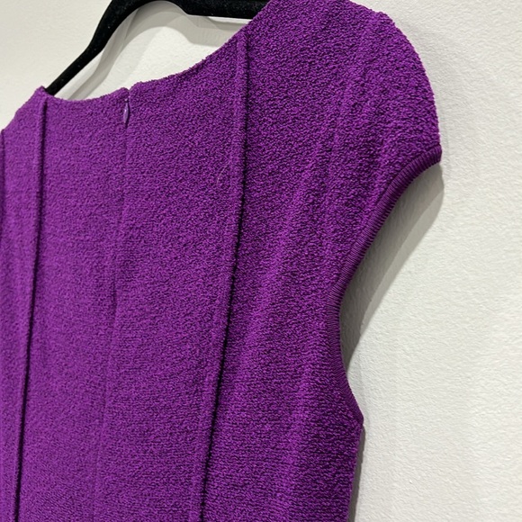 ST. JOHN Purple Knit Dress. Size 6 - Picture 8 of 8